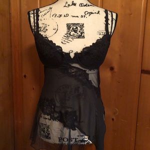 Victoria’s Secret Black Babydoll & matching thong.